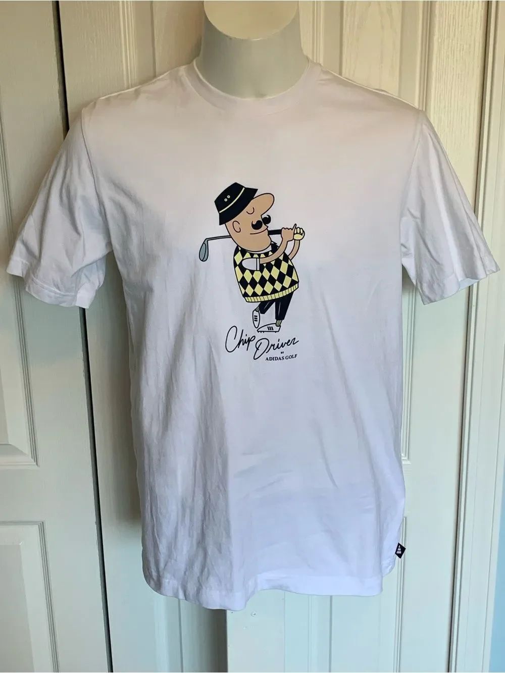 adidas Men’s White 'Chip Driver' Graphic T-Shirt